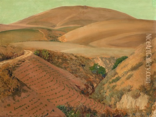 Rolling Hills Oil Painting - William Alexander Griffith