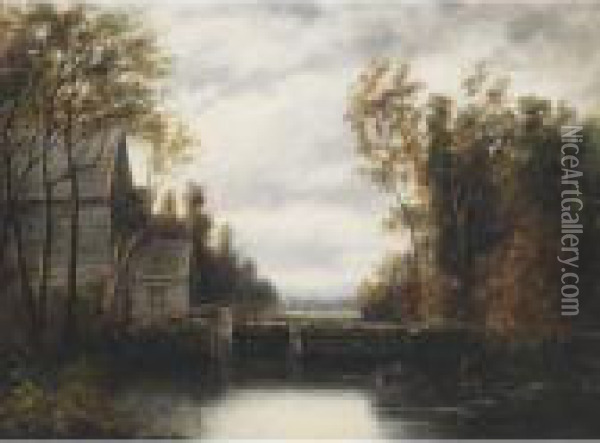 The Old Mill Oil Painting - Henry Nesbitt Mcevoy