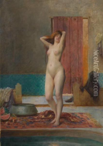 Femme A Sa Toilette Oil Painting - Serkis Diranian