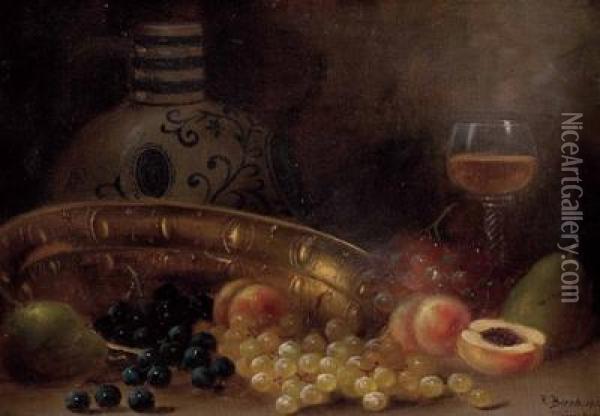 Stillleben Mit Obst Und Weinglas Oil Painting - Reginald Bathurst Birch