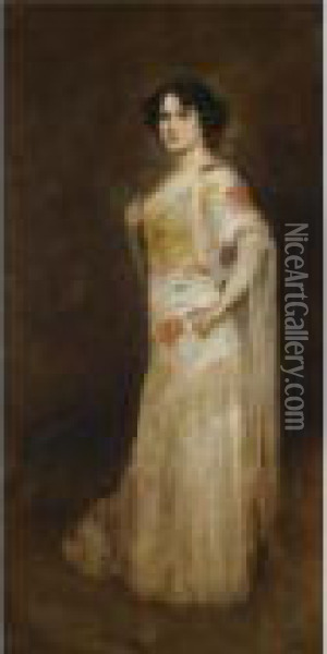 Die Spanierin (spanish Lady) Oil Painting - Friedrich August von Kaulbach
