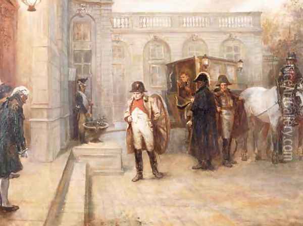Napoleon after Waterloo Oil Painting - Robert Alexander Hillingford