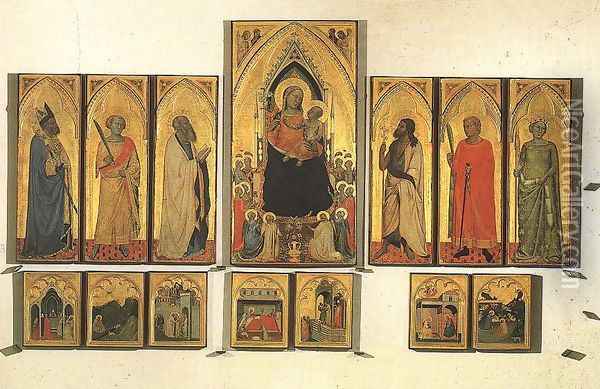 Polyptych of Saint Pancrazio Oil Painting - Bernardo Daddi