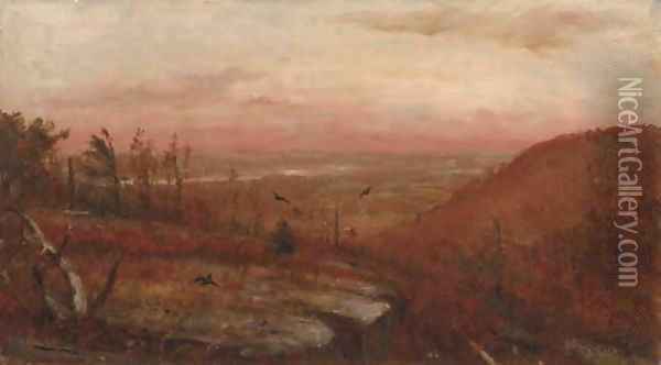 Twilight, Kauterskill Clove Oil Painting - Thomas Worthington Whittredge