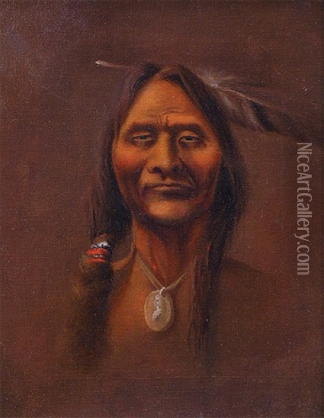 Indian Chief Oil Painting - Edgar Samuel Paxson
