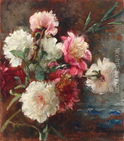 Blomsterstykke Oil Painting - Bertha Wegmann