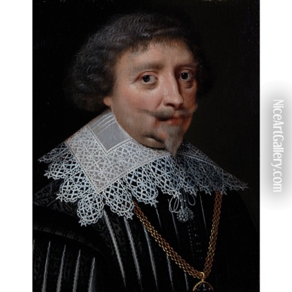 Portrait Of Prince Maurits Of Orange-nassau Oil Painting - Michiel Janszoon van Mierevelt