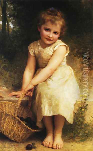 Plums Oil Painting - William-Adolphe Bouguereau