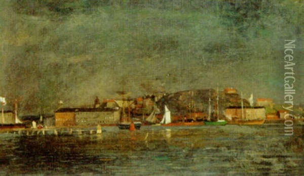 Goteborgs Hamn I Skymning Oil Painting - Wilhelm von Gegerfelt