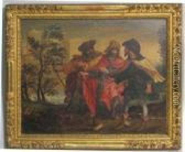 Le Christ Et Les Pelerins D'emmaus Oil Painting - Jacob Jordaens