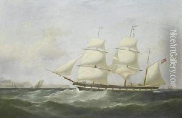 The Barque 
Walter Morrice 
 Calling For A Pilot Off Point Lynas Oil Painting - Samuel Walters