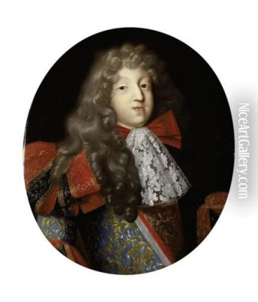 Portrait Du Grand Dauphin Oil Painting - Pierre Mignard the Elder
