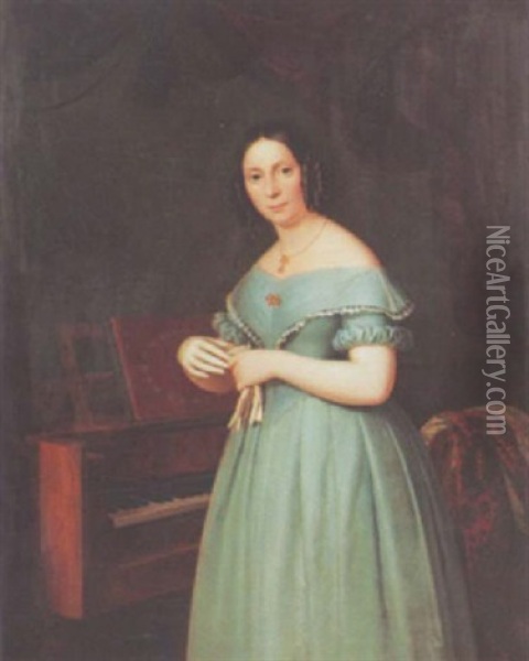 Portrat Von Fanny Mendelssohn Bartholdy Oil Painting - Wilhelm Hensel