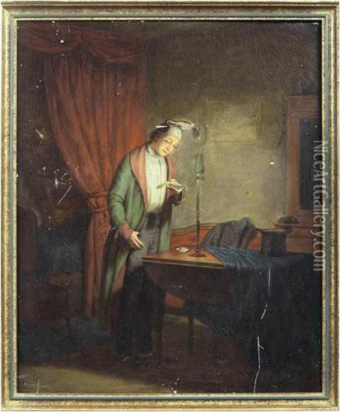 La Lettre Enflammee Oil Painting - J.D. Fleynier