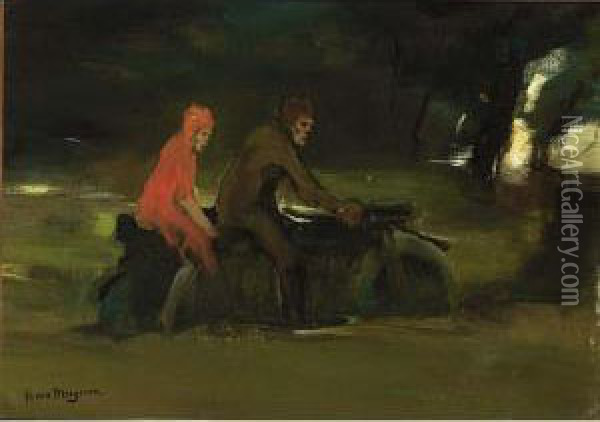 The Motor Ride Oil Painting - Han Van Meegeren