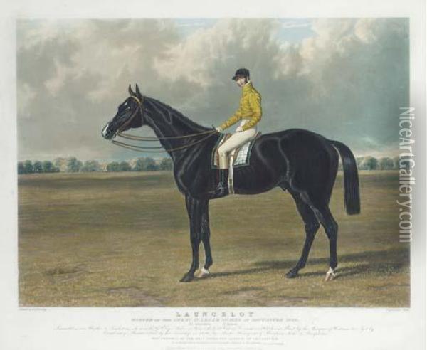 Launcelot, Winner Of The Great St. Leger Stakes At Doncaster Oil Painting - John Frederick Herring Snr
