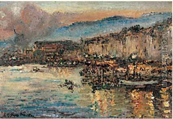 Le Port De Toulon, Circa 1928 Oil Painting - Emile-Othon Friesz