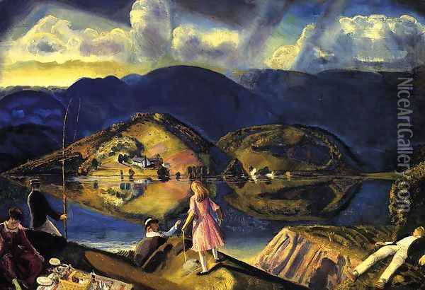 The Picnic Oil Painting - George Wesley Bellows