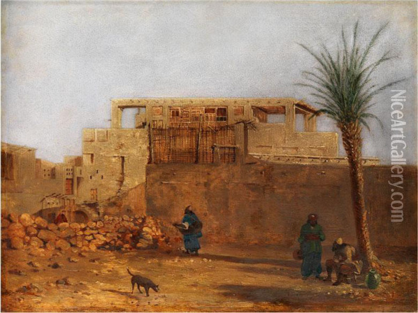 Orientalische Stadtansicht Oil Painting - Ch. Theodore, Bey Frere