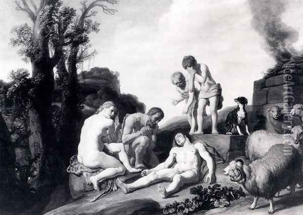 The Lamentation of Abel Oil Painting - Pieter Pietersz. Lastman