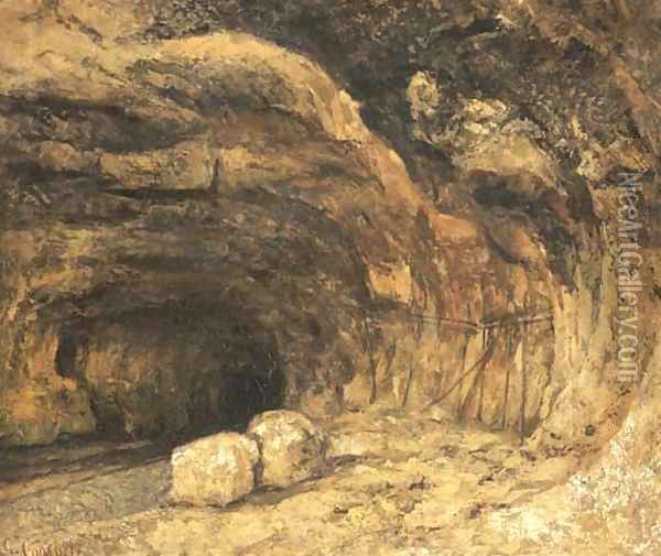 La grotte humide Oil Painting - Gustave Courbet