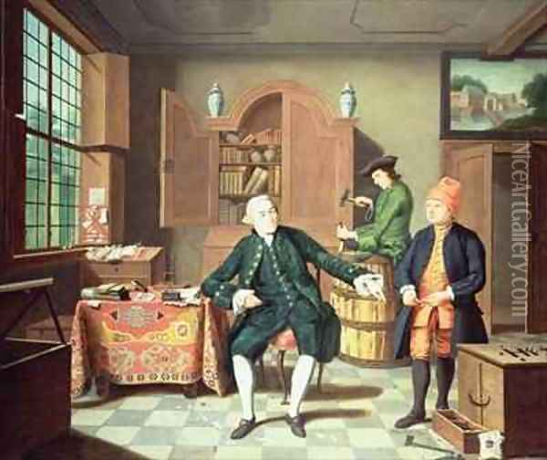 The Tobacco Merchant of Gehr Oil Painting - Johann Faber