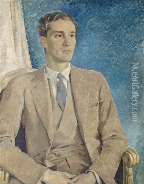 Portrait Of Patrick Buchan-hepburn, Lord Hailes Oil Painting - Glyn Warren Philpot