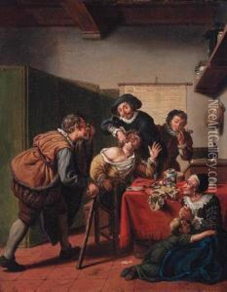 A Dentist's Surgery Oil Painting - Jan Josef, the Elder Horemans