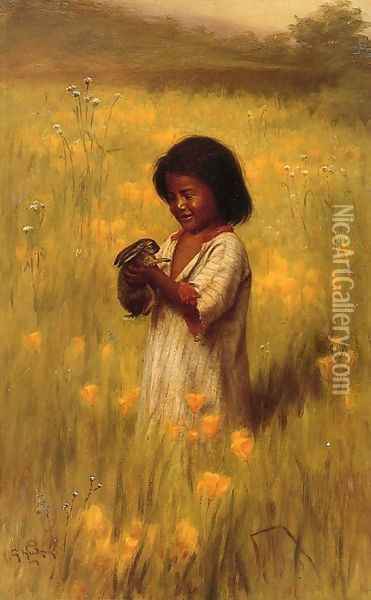 Jack Rabbit (Shi-Ko-Da) Oil Painting - Grace Carpenter Hudson