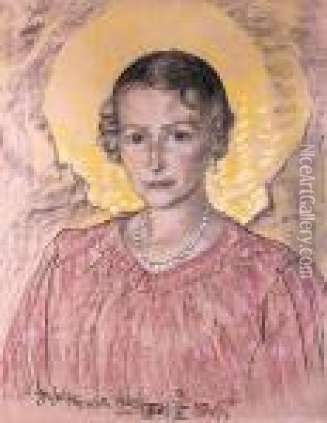 Portret Kobiecy, 2 Ix 1938 R. Oil Painting - Stanislaw Ignacy Witkiewicz-Witkacy