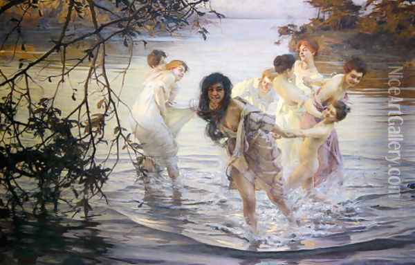 Happy Games, 1899 Oil Painting - Paul Chabas