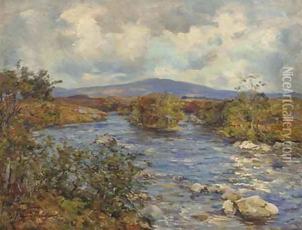 A Highland river Oil Painting - Joseph Morris Henderson