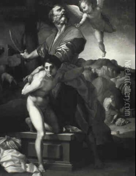 The Sacrifice Of Isaac Oil Painting - Andrea Del Sarto