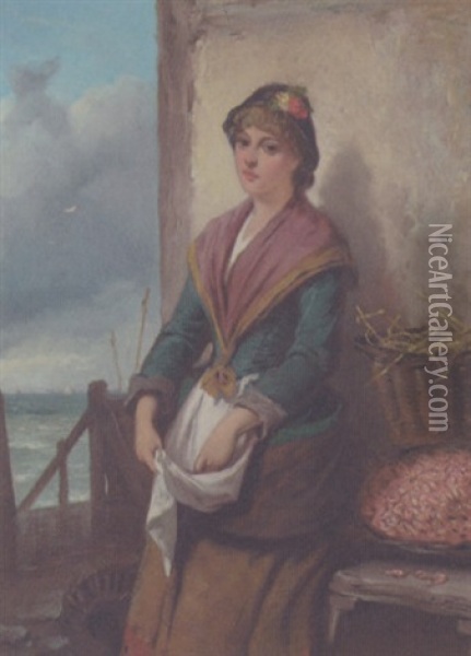 The Fisher Girl Oil Painting - Edward Charles Barnes