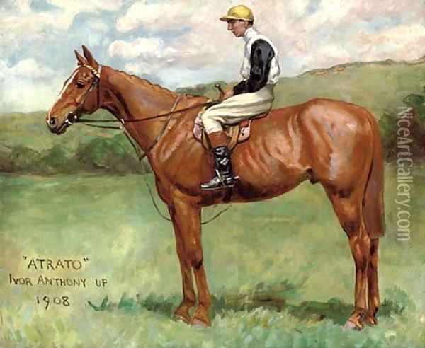 Atrato, with Ivor Anthony up Oil Painting - George Paice