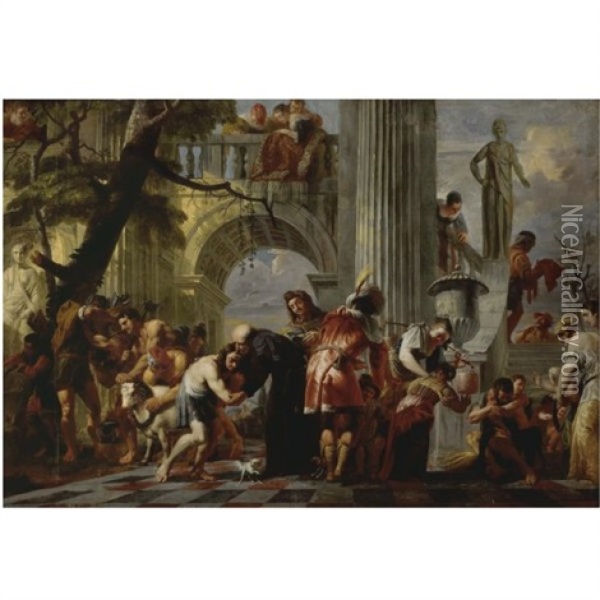 The Return Of The Prodigal Son Oil Painting - Erasmus Quellinus II