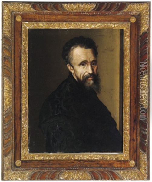 Ritratto Michelangelo Buonarotti Oil Painting - Jacopo del Conte
