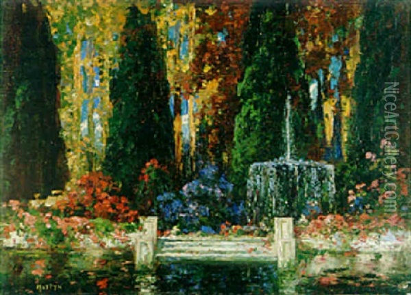 The Enchanted Garden Oil Painting - Thomas Edwin Mostyn