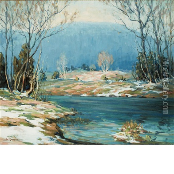 March Day In The Catskill Mountains Oil Painting - Walter Koeniger