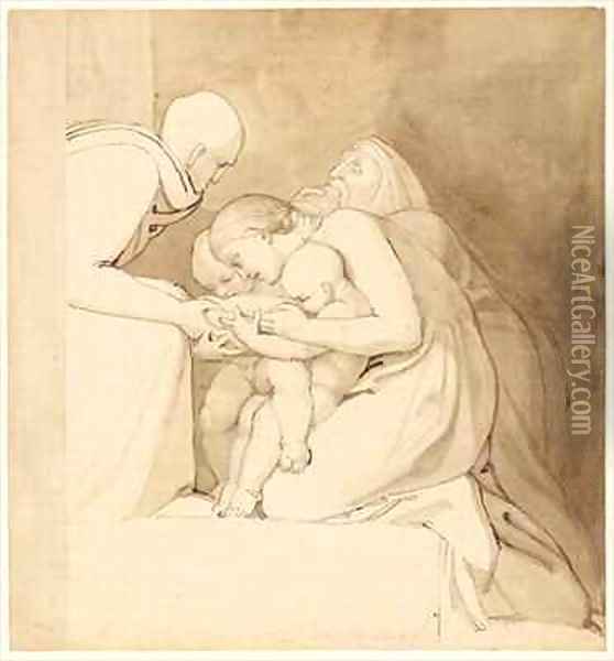 Feed the Hungry Oil Painting - John Flaxman