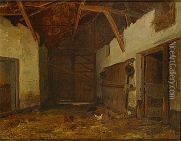 In De Stal Oil Painting - Jean Louis van Kuyck