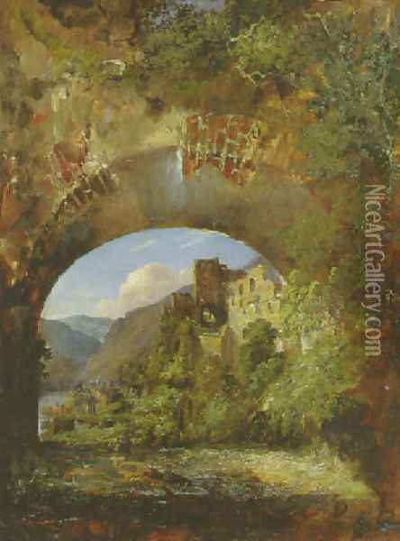 Burg Rheinfels bei St. Goar am Rhein Oil Painting - Konstantinos (or Constantin) Bolanachi
