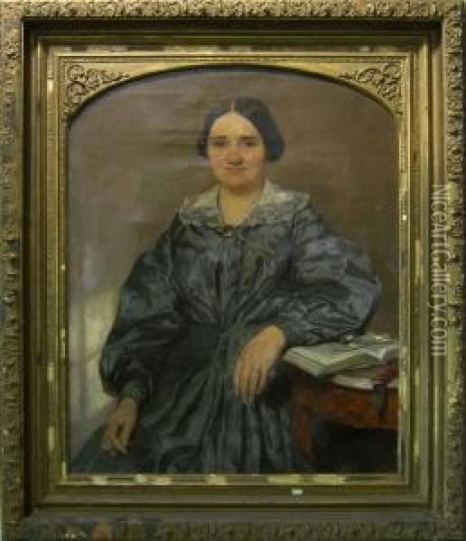 Portrait Of A Woman Oil Painting - Seymour Joseph Guy
