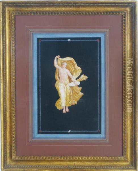 A Mythological Figure; And A Companion Work Oil Painting - Camillo Buti