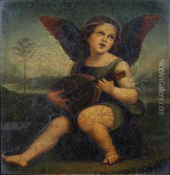 A Winged Cherub Oil Painting - Michel Angelo Orsi