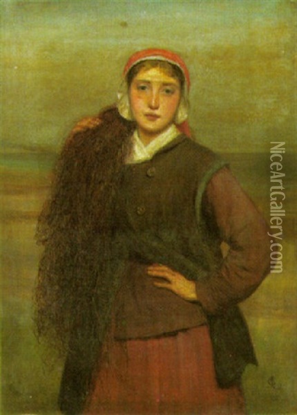 Fishergirl Oil Painting - Charles Sillem Lidderdale