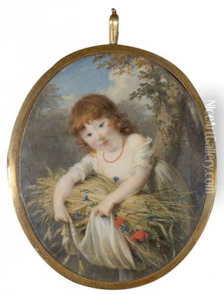Portrait De Mary Sidney Douglas, 4ieme Fille D'archibald, 1er Baron Douglas Oil Painting - Francois Ferriere