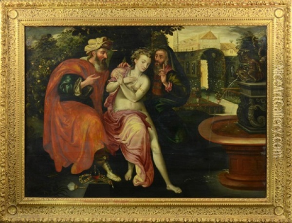 Zuzana A Starci Oil Painting - Frans Floris the Elder