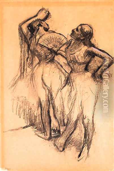 Deux danseuses 2 Oil Painting - Edgar Degas