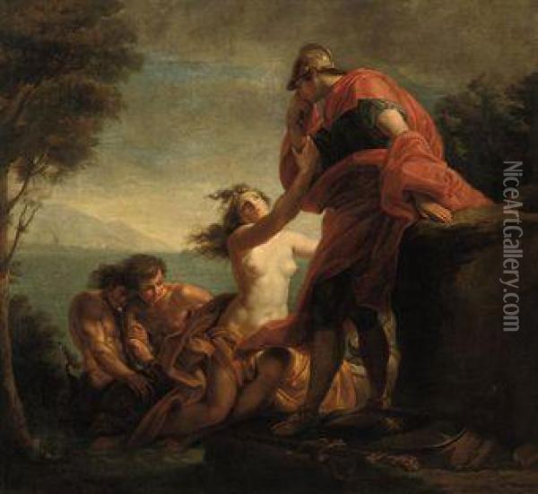 Achilles Comforted By Thetis Oil Painting - Pompeo Gerolamo Batoni